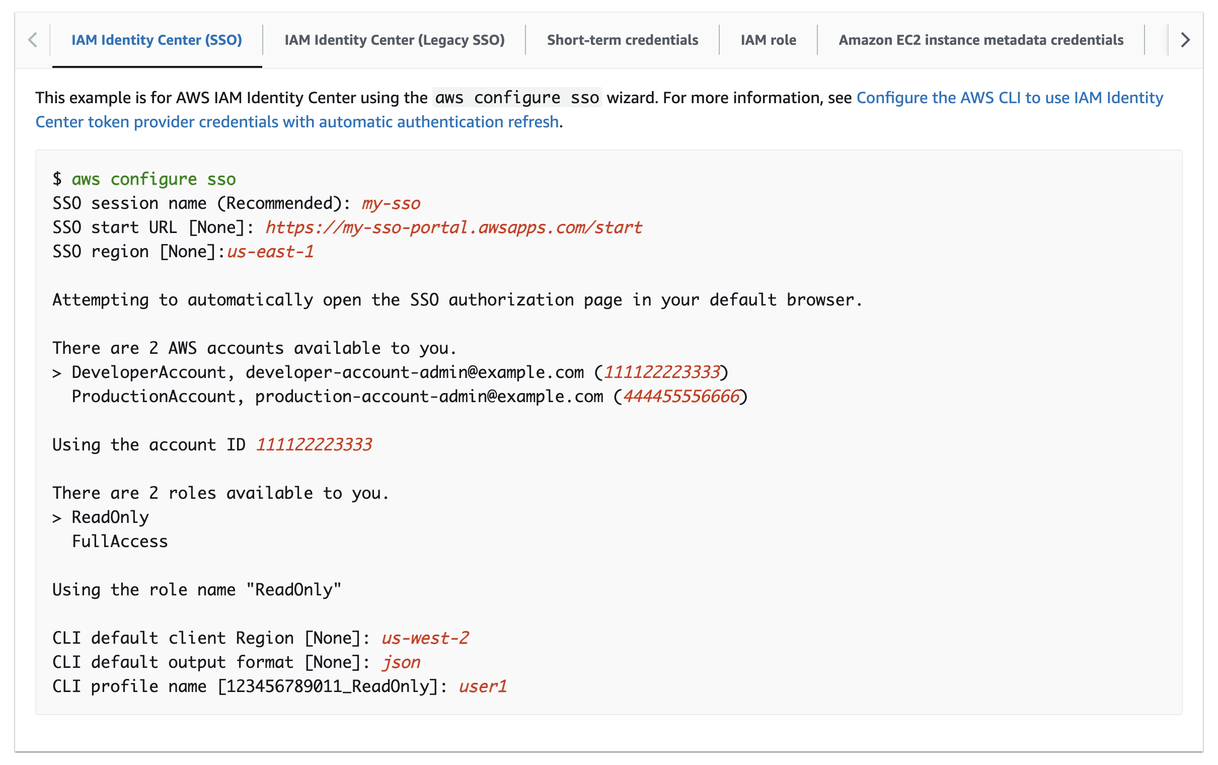 AWS SSO Config